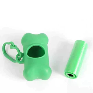 👍กล่องเก็บถุงขยะเก็บอึ แบบพกพา แบบกระดูก มm ราคาถูก มาก สะดวกสุดๆ Poop Trash Bag Holder Dispenser Carrier