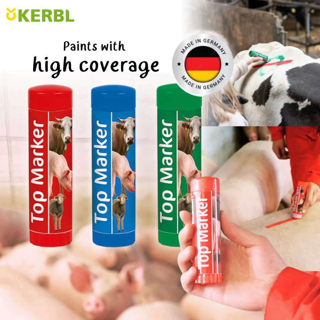 แท่งสี เขียนเบอร์สัตว์ สำหรับฟาร์มสัตว์ ดินสอสีหมูวัวแพะแกะ ทำเครื่องหมายสัตว์ Marking Stick (1 ชิ้น) เลือกสีได้