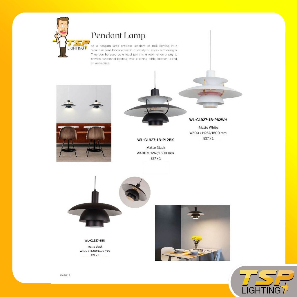 TSP Lighting │ DNER โคมไฟแขวนเพดานสไตล์โมเดิร์น