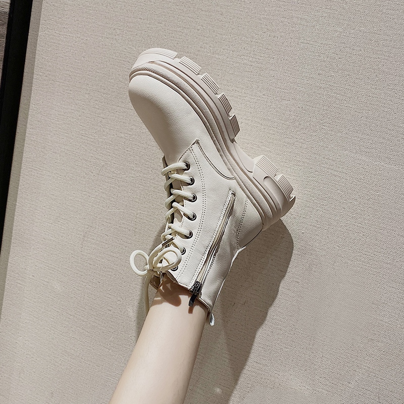 [จัดส่งในประเทศไทย] รองเท้าบูทมาร์ติน พื้นหนา แต่งซิปด้านข้าง เข้ากับทุกการแต่งกาย สําหรับนักเรียน 2024 - รูปที่ 2