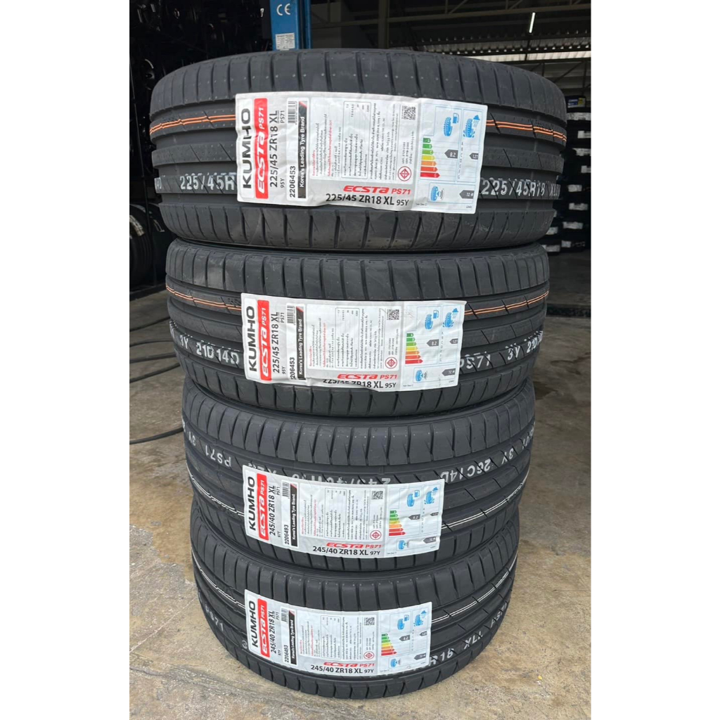 🔴 ยาง "#คัมโฮ" Kumho Ecsta PS71 225/45R18 กับ 245/40R18 *** ยางใหม่ ปี 24 ***