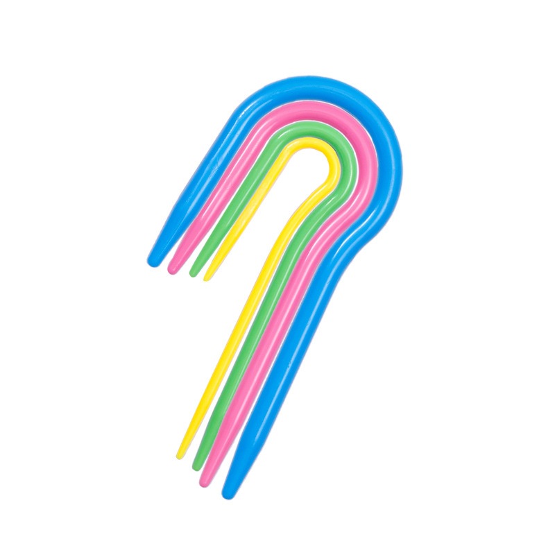 เข็มตะขอสำหรับพักห่วงถักนิตติ้งพลาสติก สำหรับลายเปีย set  4 ชิ้น