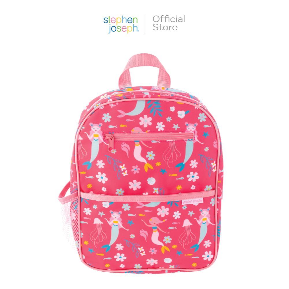 Stephen joseph  กระเป๋าเป้เด็กยอดนิยมจากอเมริกา ฟรีสติ๊กเกอร์ติดชื่อ น้ำหนักเบาช่องใส่ของกว้าง Junior Backpack MERMAID