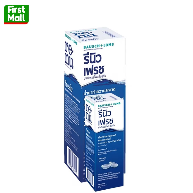 Renu Fresh รีนิวเฟรช น้ำยาล้างคอนแทคเลนส์ 355 ml แถมขวดเล็ก 60 ml