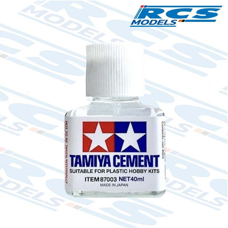 TAMIYA 87003 TAMIYA CEMENT (40ML) กาวสำหรับการทำโมเดลพลาสติก ฝาขาว