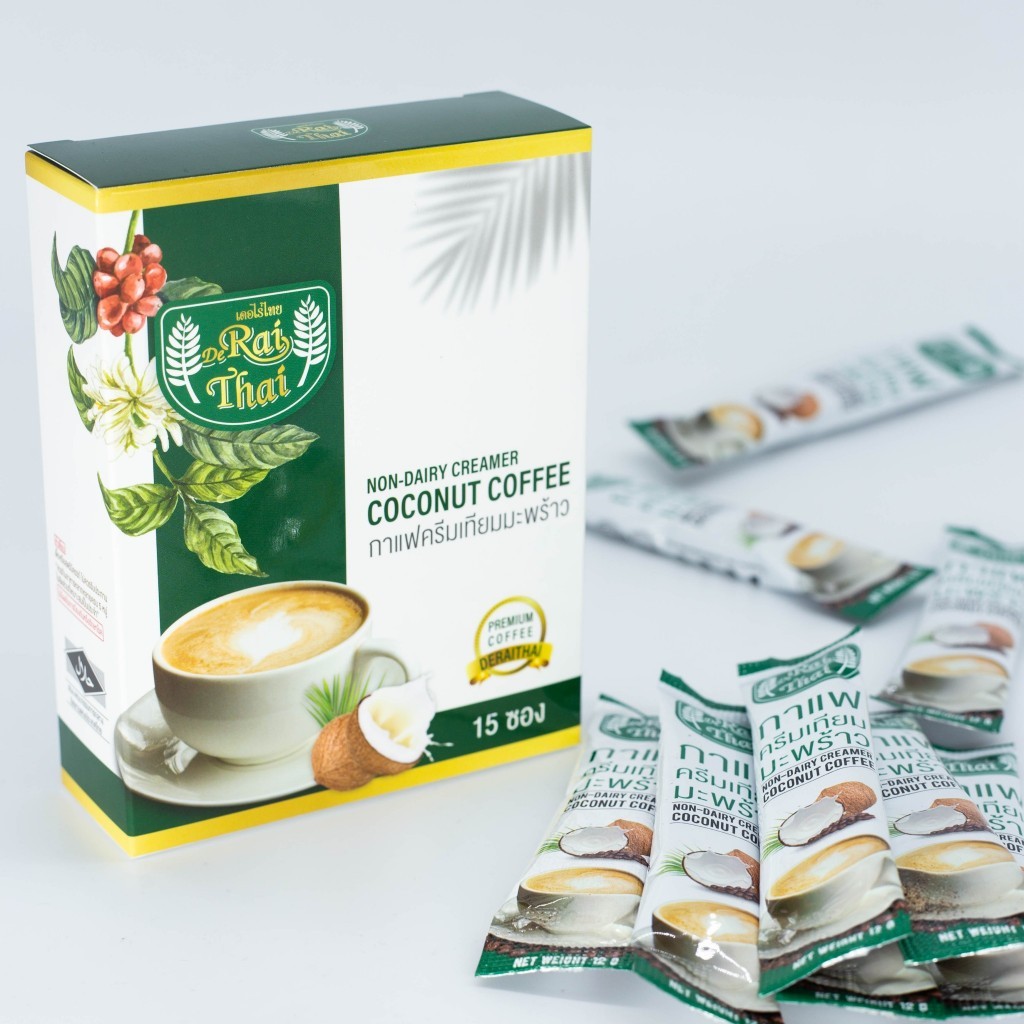 กาแฟครีมเทียมมะพร้าว ไร่ไทย 15 ซอง Non-Dairy Creamer Coconut Coffee Raithai คุมหิว อิ่มนาน ถ่ายคล่อง มีราคาส่ง📍