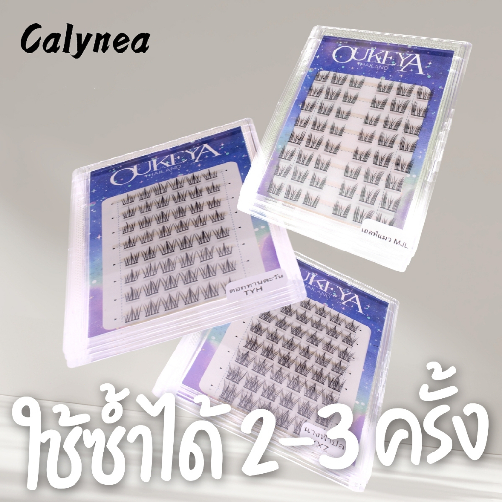 CALYNEA ขนตาปลอมแบบช่อ ไม่ต้องใช้กาว ขนตาปลอม4 มิติ ขนตาปลอมธรรมชาติ แบบมืออาชีพ แม่ค้าชาวไทย