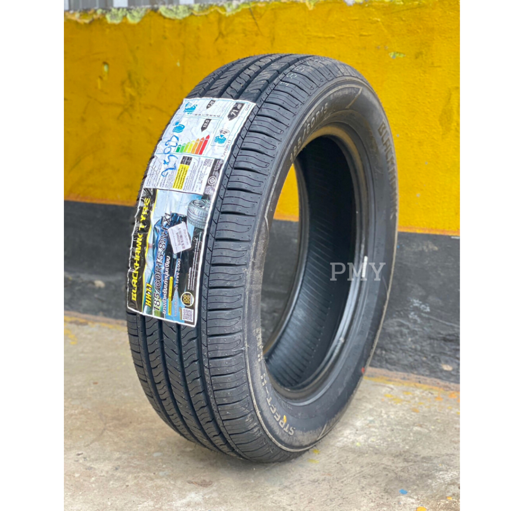 ● 185/60R15 ยางรถยนต์ ยี่ห้อ BLACKHAWK รุ่น STREET-H HH11 (ล็อตผลิตใหม่ปี23) 🔥(ราคาต่อ1เส้น)🔥 ยางนุ่