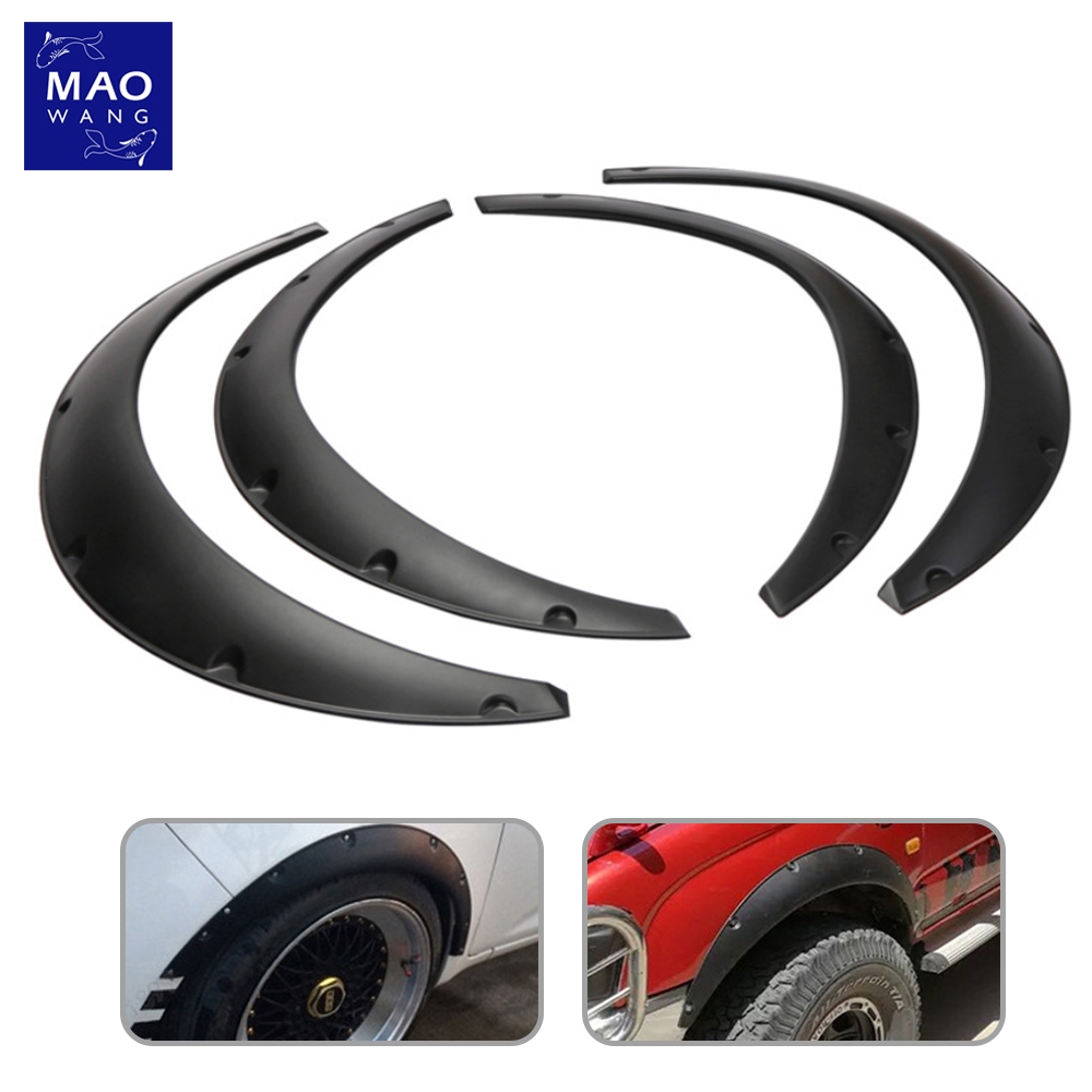 ซุ้มล้อแต่งรถยนต์ 4ชิ้นใหญ่ สีดำ เหมาะสำหรับรถยนต์หลากหลายรุ่น
