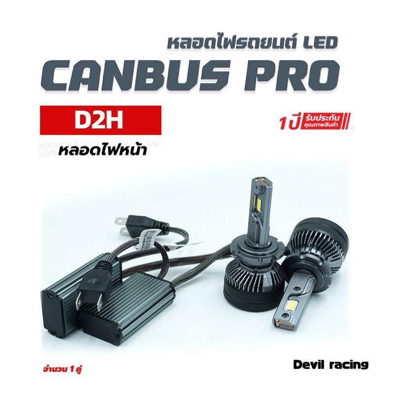 หลอดไฟหน้า LED แสง มาตรฐาน 6000K ขั้วD2R และขั้ว D4S พลังงานสูง 110w 24000LM