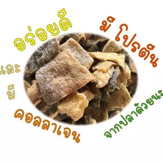 หนังปลาทอดอบกรอบ ขนาด 85 กรัม มี9รสชาติ