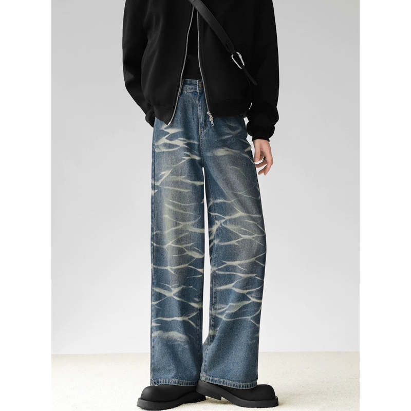 PAPA.XQ WAVE JEANS👖👖 #7823