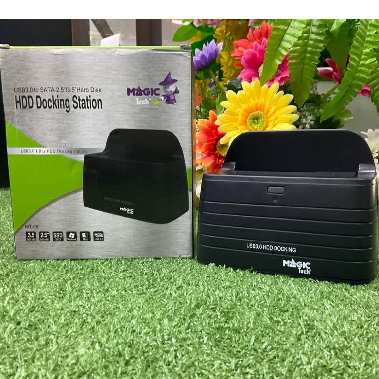 Docking 2.5/3.5'' 1Bay MAGICTECH MT-08 USB3 Support HDD Type : 2.5",3.5" SATA (Black)