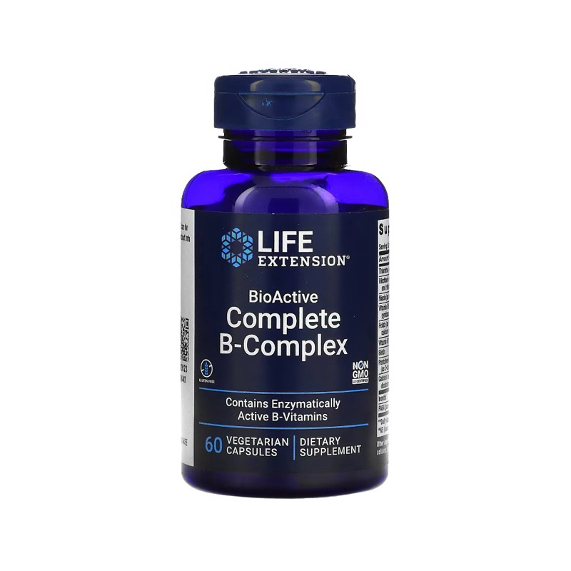 วิตามินบีรวม Life Extension BioActive Complete B-Complex 60 vegetarian capsules