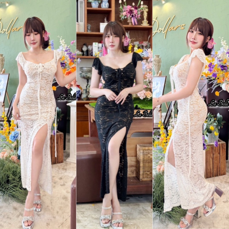 💕ShopBypuy💕เดรสลูกไม้ผ่าข้างเซ็กซี่ๆ🔥เข้าครบสี🔥
