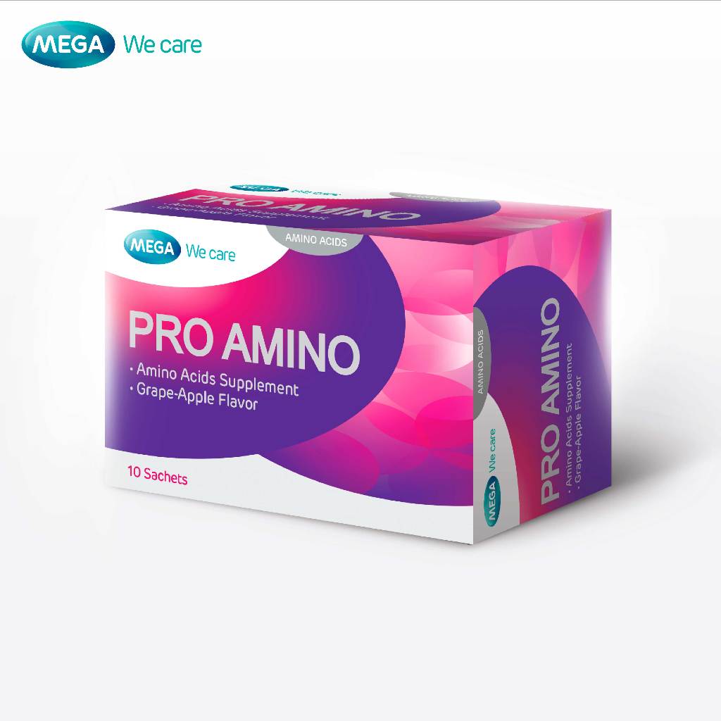 MEGA We care เมก้าวีแคร์ PROAMINO (10 Sachets ) โปร อะมิโน  10 ซอง (PN010I)