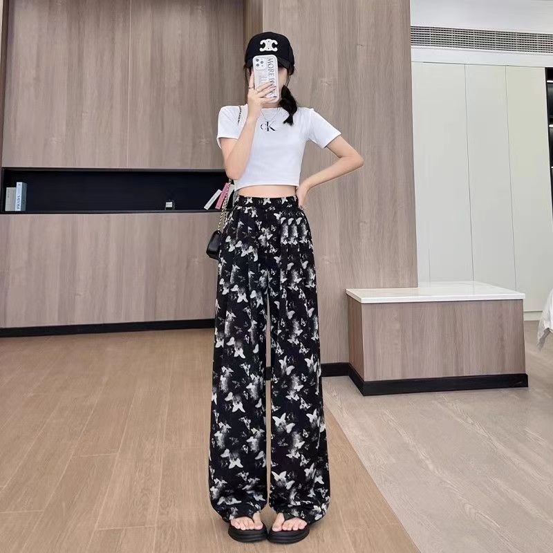 พร้อมส่งในไทย กางเกงผู้หญิง กางเกงขายาวสไตล์เกาหลี เอวยางยืด ทรงสวย ใส่สบาย ใส่ได้40-64กิโล - รูปที่ 4