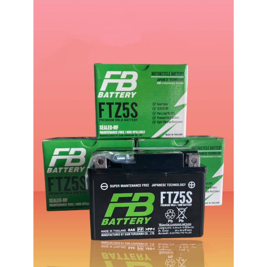แบตเตอรี่มอเตอร์ไซต์ FB FTZ5s