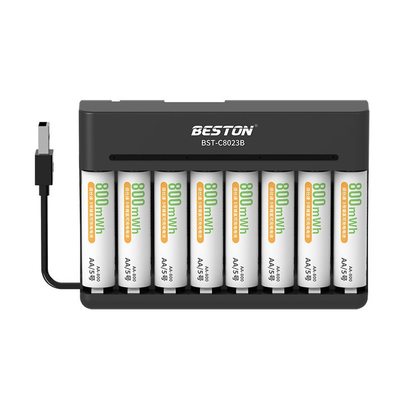 รายละเอียดสินค้า Beston รุ่น C8023B Battery Charger แท่นชาร์จถ่าน ใช้สำหรับถ่าน AA/AAA Ni-MH ชาร์จเร็ว 8 ช่อง