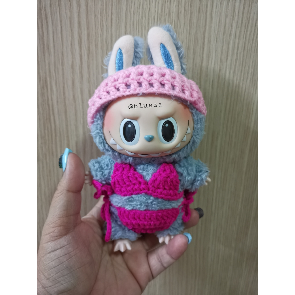 ชุดถักไหมลาบูบู้ Labubu ไหม4ply