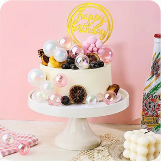 Baker Tree บอลใส บอลชมพู บอลขาวมุก แต่งเค้ก ขนาด 3-6 cm.