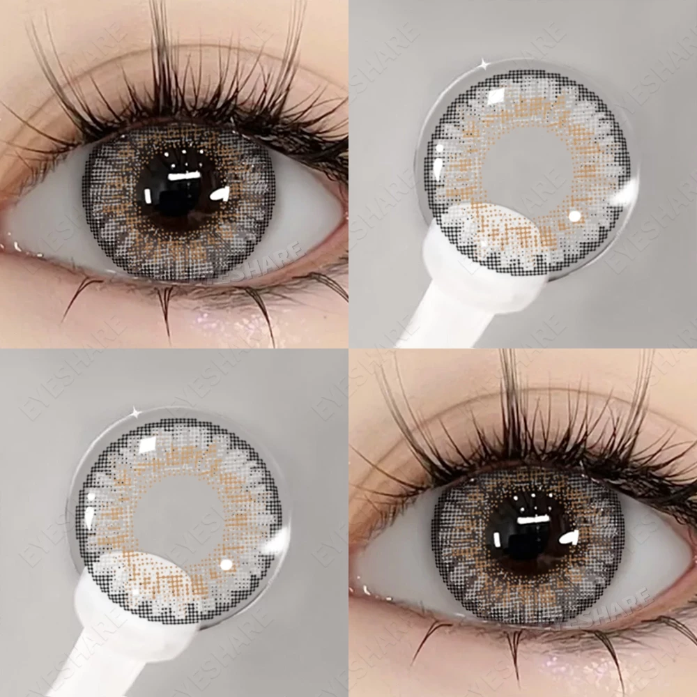 {COD}-คอนแทคเลนส์สีฟ้า Eyeshare 3Tone ขนาด 14.5 มม. คอนแทคเลนส์สีสำหรับดวงตาโต ใช้งานได้ 1 ปี จัดส่งฟรี