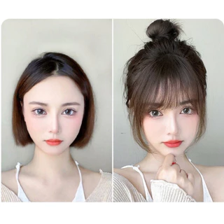 วิกผมหน้าม้าจําลอง ไร้รอยต่อ น้ําหนักเบา มองไม่เห็น สําหรับผู้หญิง