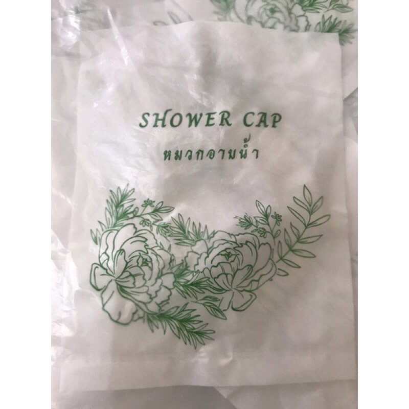 หมวกคลุมผมอาบน้ำโรงแรม ใช้แล้วทิ้ง Shower cap แพ็คเดี่ยวอย่างดี บรรจุ 50 ชิ้น , 100 ชิ้น (คุณภาพดี)