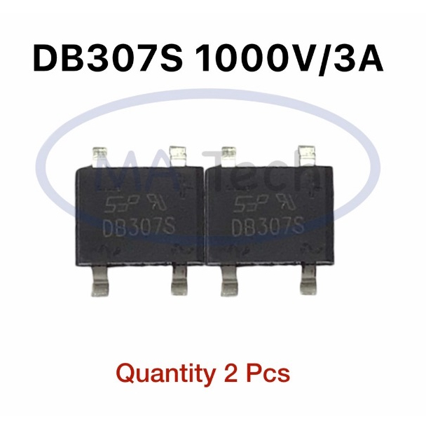 DB307S ไดโอดบริดจ์ DB307 1000v 3A  Diode Bridge Rectifier 1000V/3A Single Phase (จำนวน 2 ชิ้น)