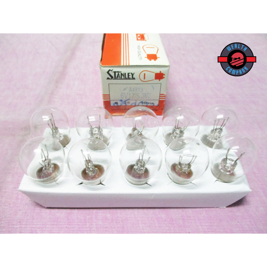 #ไฟท้าย 1 ชุด For HONDA C50 C65 C70 C90 // Tail Light Bulb 10 PCS. 6V. 17/5.3W