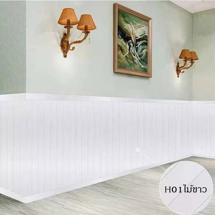 3D wallpaper วอลเปเปอร์ 3Dลวดลายไม้ ติดห้องแล้วดูเก๋ไม่เหมือนใครขนาด70*70cm ติดง่ายมีกาวให้ในตัว