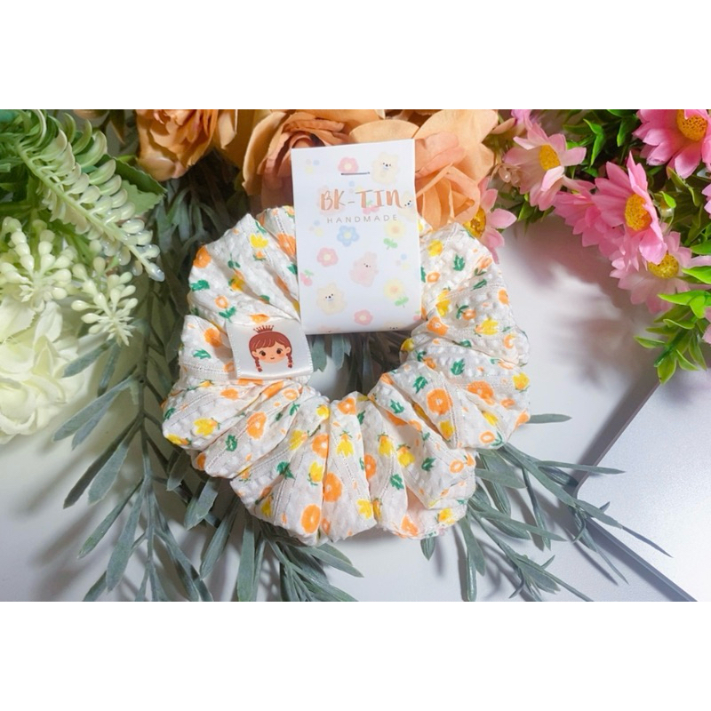 ยางรัดผมโดนัท • BK-TIN Handmade • Orange Daisy
