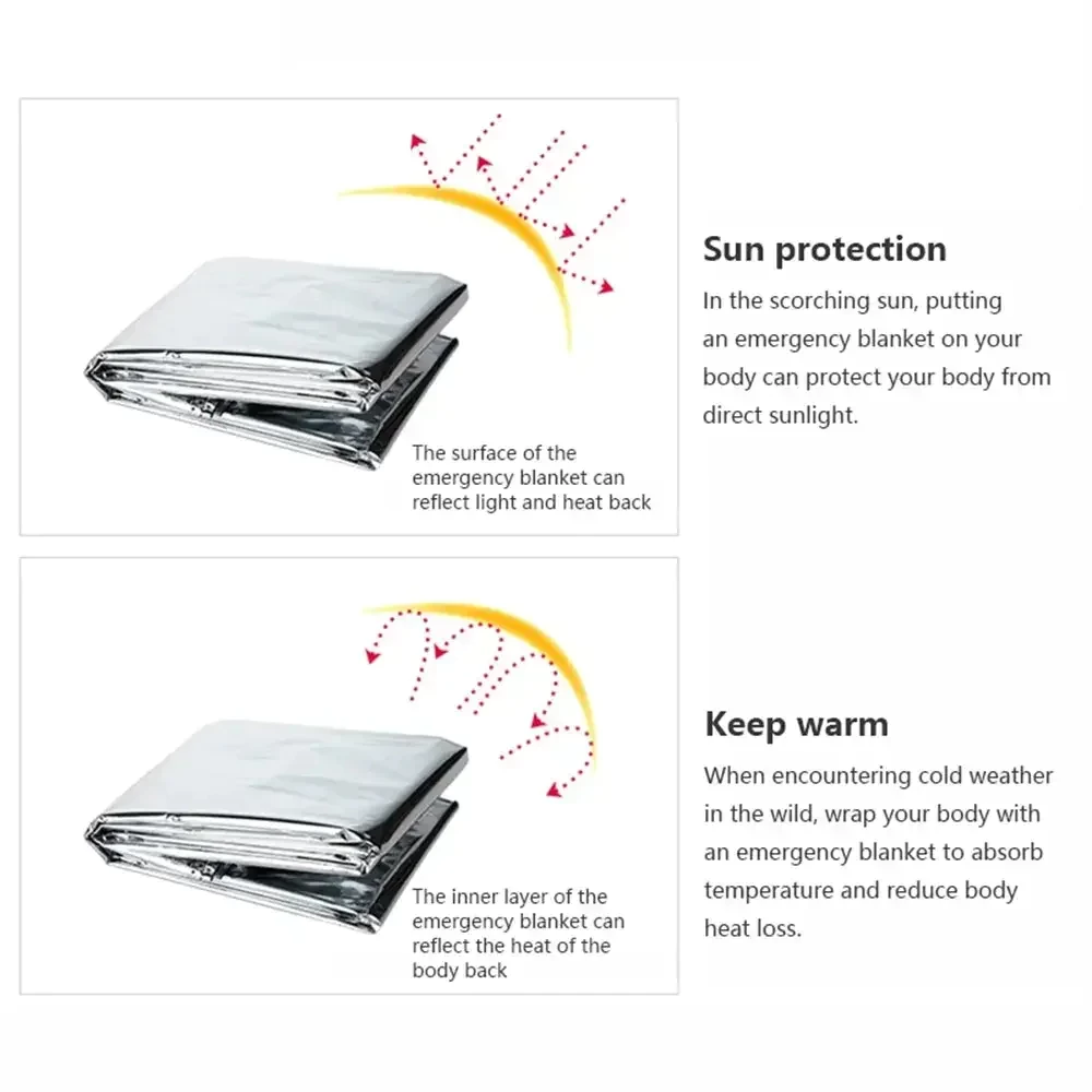 Emergency Blanket ผ้าห่มอวกาศฉุกเฉิน 160x210cm thumbnail 5