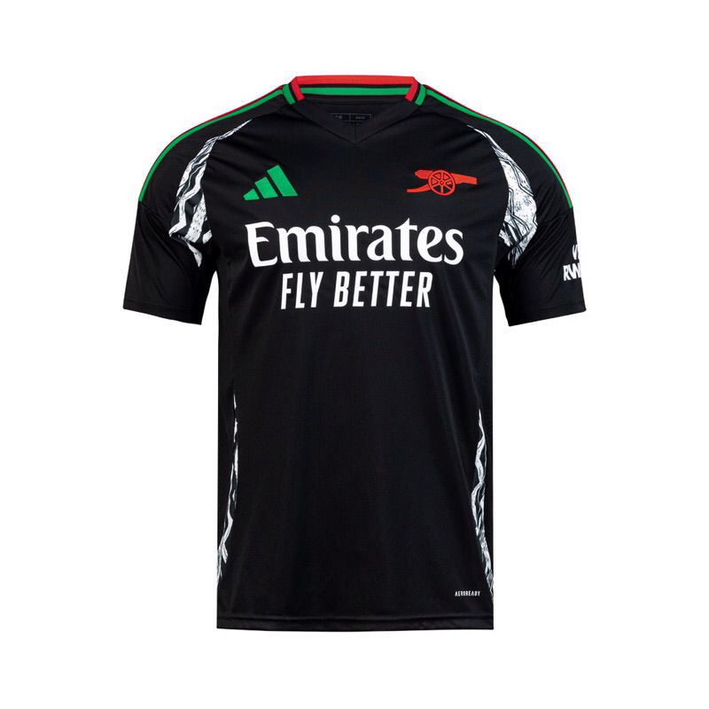 <ใช้โค้ด 2.2 ลดถูกกว่าป้าย!!!> เสื้ออาเซน่อลชุดเยือนของแท้ตัวใหม่ ADIDAS ARSENAL 2024/2025 AWAY REPLICA JERSEY-BLACK