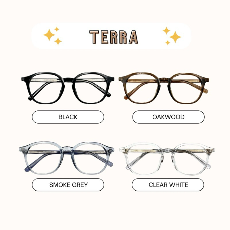 ZEEN EYEWEAR เลนส์ตัดใหม่ ตัดเลนส์สายตา กรอบแว่นทรงเหลี่ยมมน รุ่น Terra