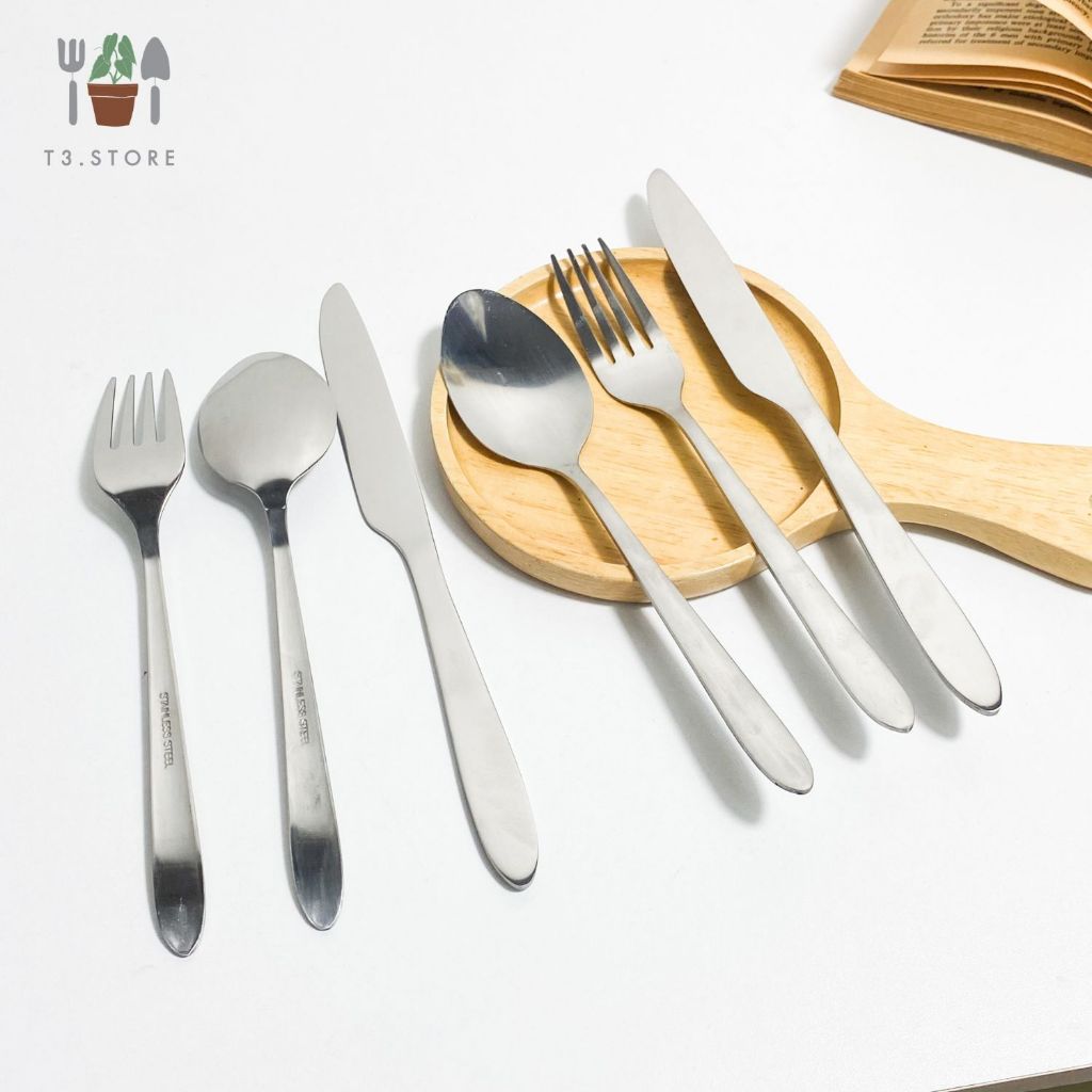 ช้อนส้อม ชุดช้อนส้อมมีด ทำมาจากสแตนเลสอย่างดี เกรด A ทนทานและปลอดภัยในการใช้งาน ส่งของจากประเทศไทย ส่งของทุกวัน - รูปที่ 4