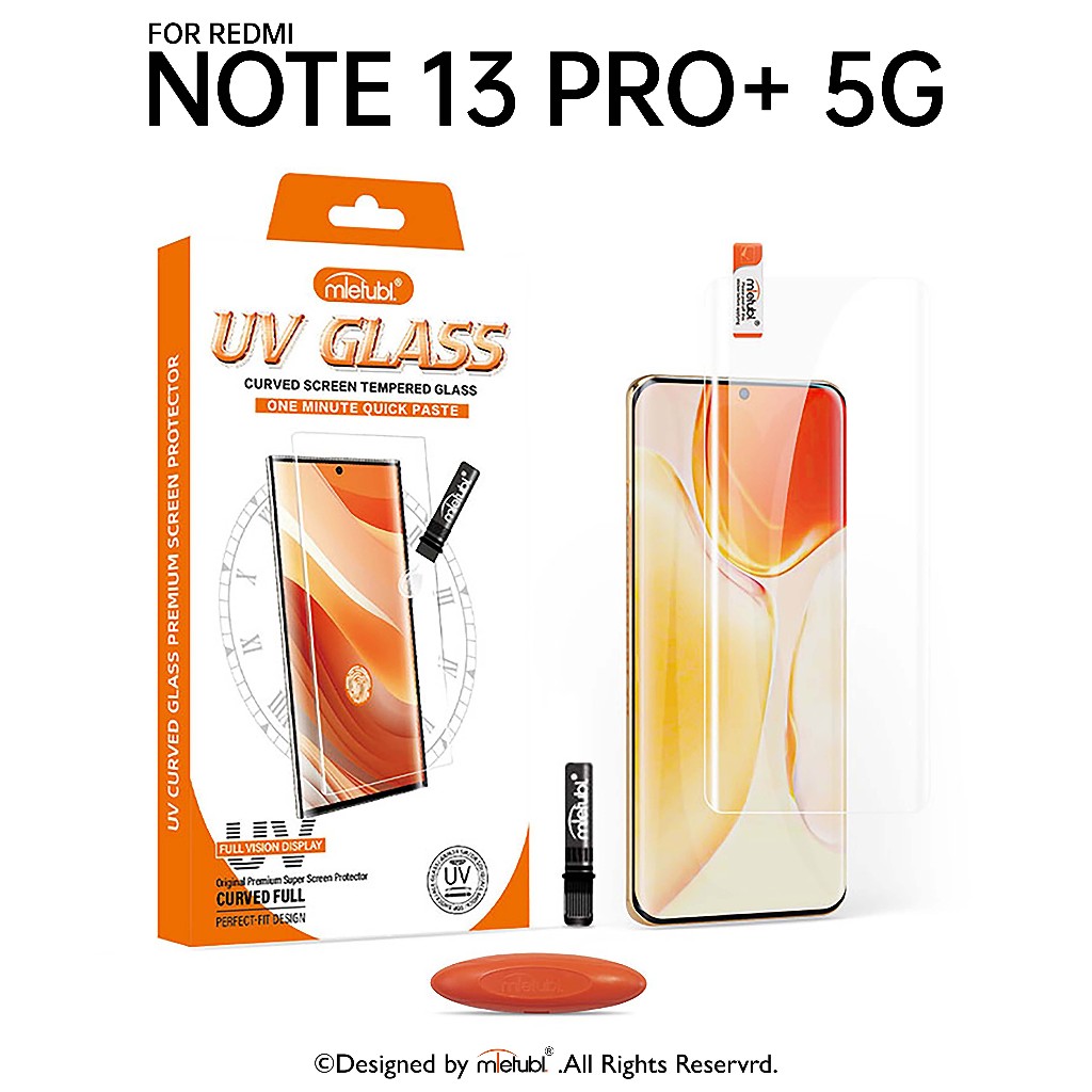 กระจกนิรภัย UV Mietubl For Xiaomi Redmi Note 13 Pro Plus 5G แถมอุปกรณ์ติดฟรี เต็มจอ