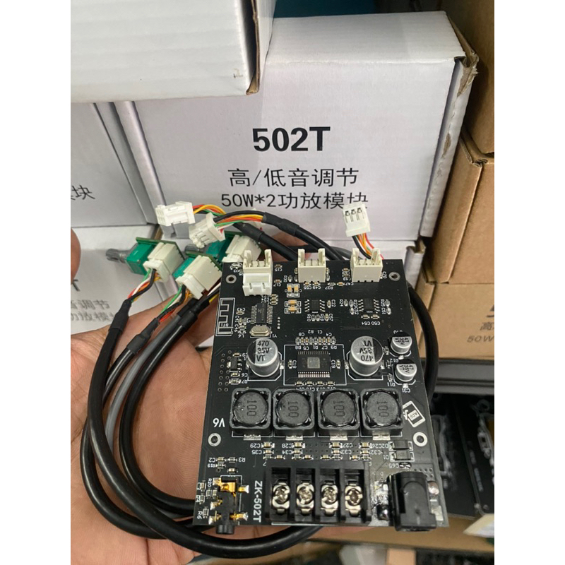 ZK 502T แอมจิ๋ว บลูทู ธ 5.0 เครื่องขยายเสียง กำลังขับ 2*50W amplifier bluetooth แอมจิ๋ว แอมป์บลูทูธ แอมจิ๋วบลูทูธ12v