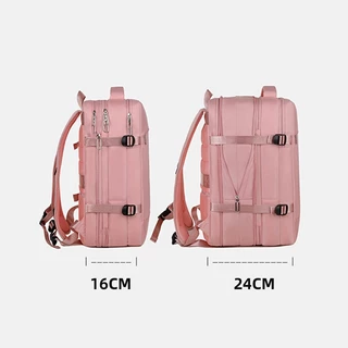 กระเป๋าเดินทางแบบเป้ขนาดใหญ่และสามารถขยายได้ ที่มีการชาร์จ USB และมีความสามารถในการกันน้ำ