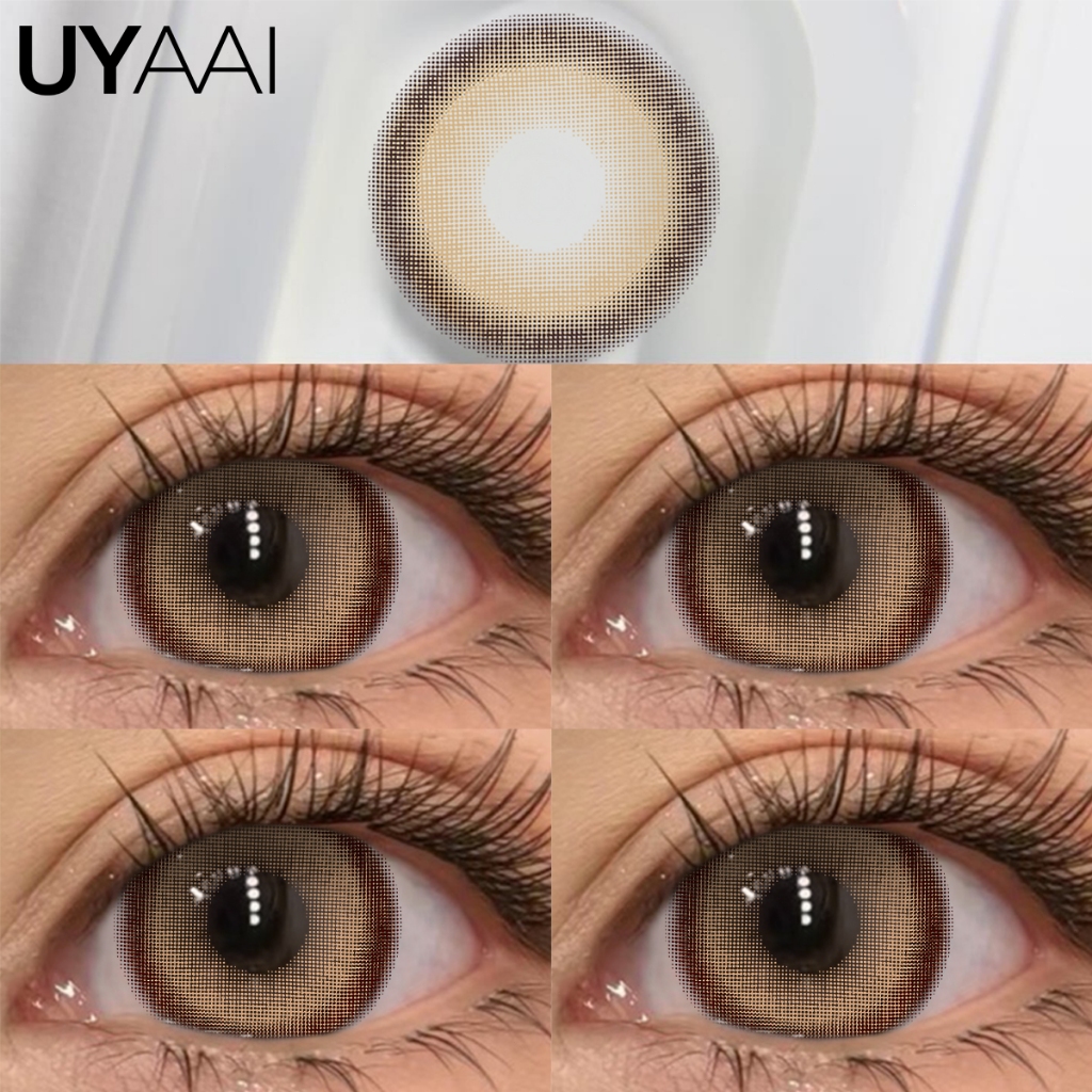 UYAAI 【0.75~-6.00】 1 คู่คอนแทคเลนส์สี Aoki รายเดือน ชุดคอนแทคเลนส์ รายเดือน ปริมาณน้ำ 42% Contact Lens 14.0mm~14.5mm