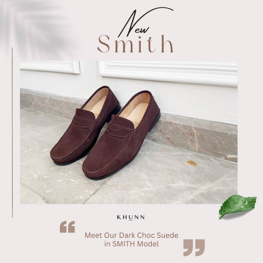 (PRE-OREDER)KHUNN (คุณณ์) SMITH DARK CHOC หนังกลับวัว