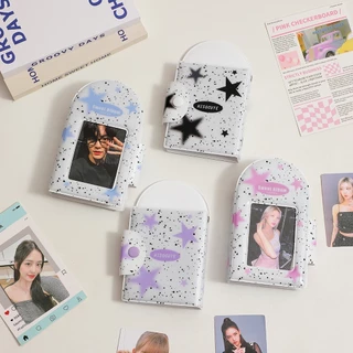 Pink Stars อัลบั้มรูปภาพ PVC ลาย Kpop Idol Lomo 3 นิ้ว 40 ช่อง สไตล์เกาหลี สําหรับเก็บการ์ด หนังสือ