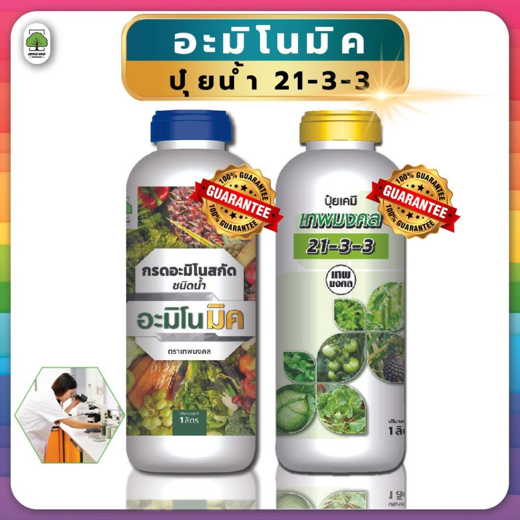 อะมิโนมิค + ปุ๋ยน้ำ 21- 3 -3 ตราเทพมงคล เร่งราก เร่งการเติมโต ฟื้นฟูลำต้น #สูตรปุ๋ยเร่งต้นไม้ให้โตเร็ว