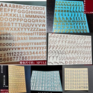 สติ๊กเกอร์ตัวอักษรอังกฤษ,ตัวเลข,abc สีเงิน,ทอง,โรสโกลด์ ติดเ…