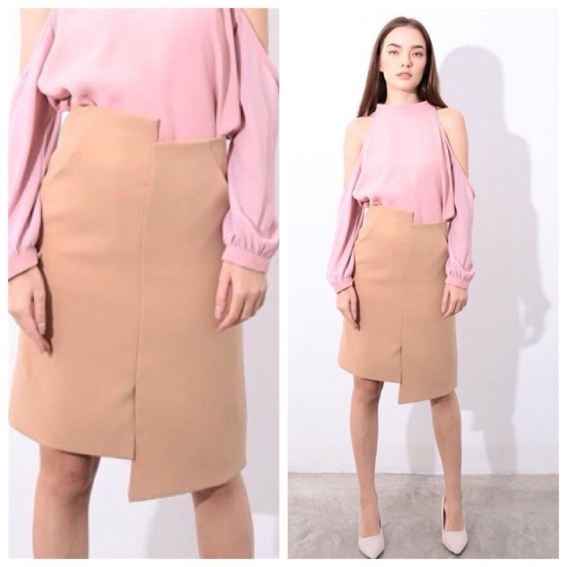 Kwanjai : XS Skirt กระโปรง สีน้ำตาล
