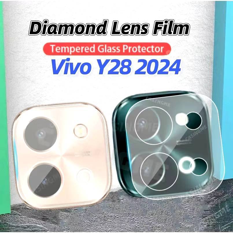 ฟิล์มกระจกกันรอย เลนส์กล้อง เต็มเลนส์ Vivo Y28 Y28 4G ส่งจากไทย