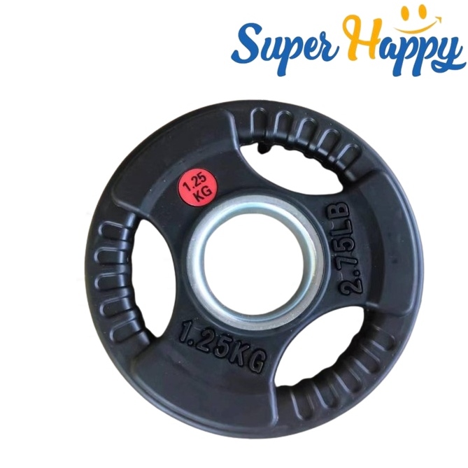 แผ่นน้ำหนักหุ้มยาง 1.25 KG Bumper Plate โอลิมปิคบาร์เบล ขนาดรู 2 นิ้ว