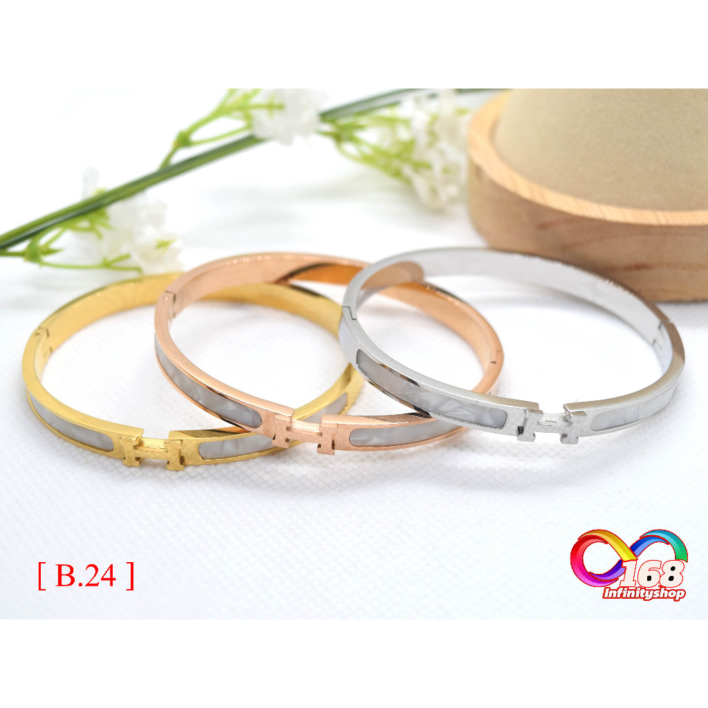 กำไล#สแตนเลส #ร้านไทย [ B.24 ]#168_Infinityshop