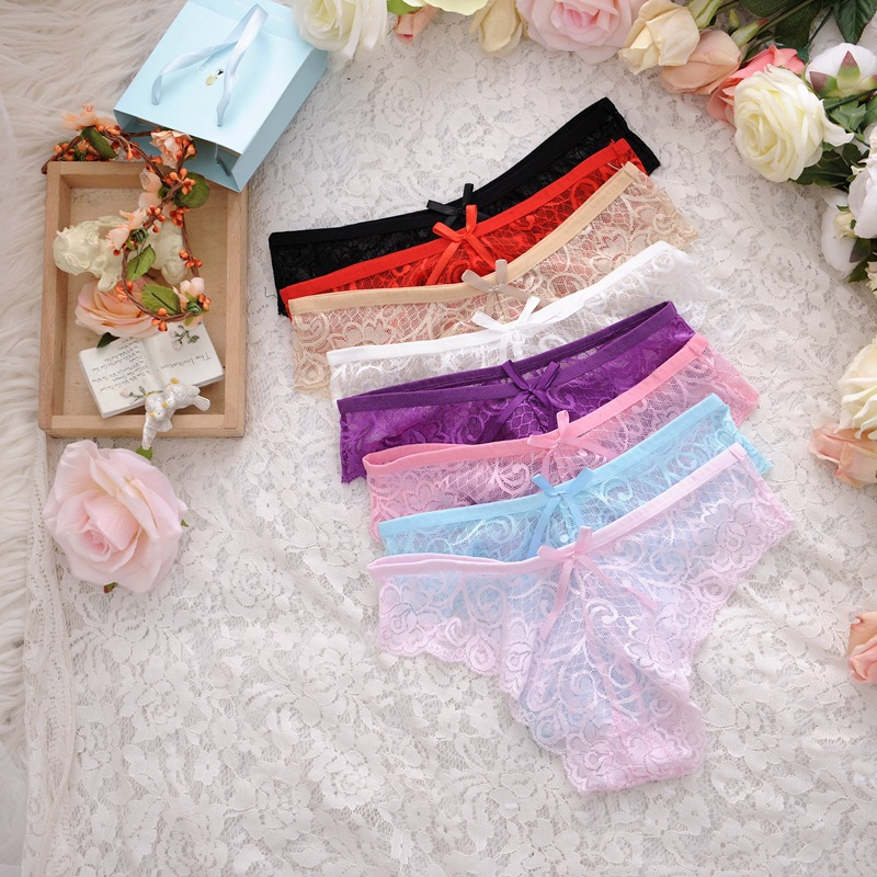 E61 กางเกงในลูกไม้ ผ้านิ่มบาง เซ็กซี่ พร้อมส่ง