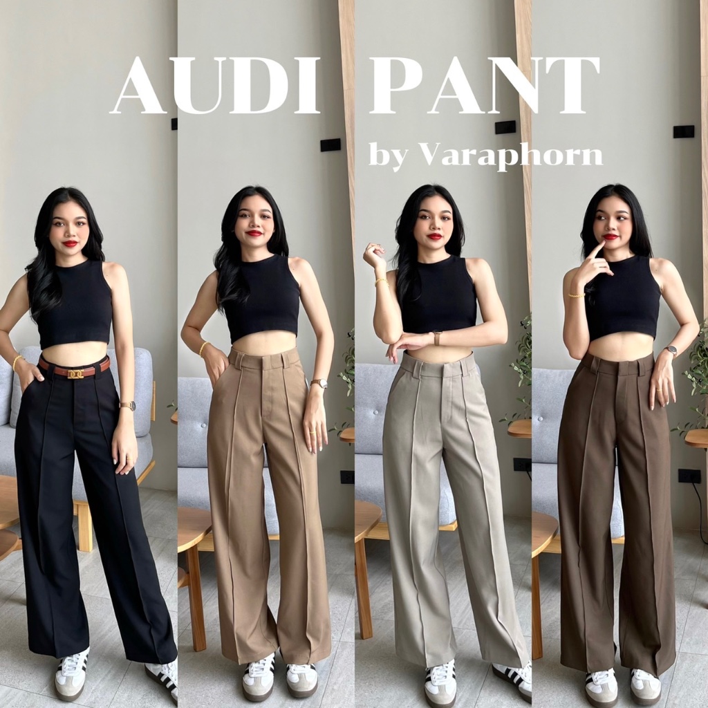 VRP Audi Pants - กางเกงออดิ ดีไซน์เย็บเกล็ดหน้า